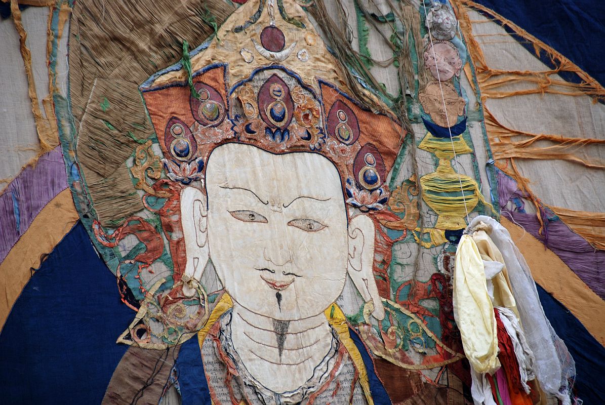 Mustang Lo Manthang Tiji Festival Day 1 03 Old Thangka Of Guru Rinpoche Padmasambhava
